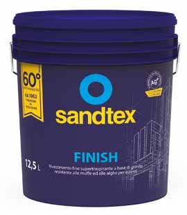 Finish - Rivestimento fine a base di granito supertraspirante resistente alle muffe ed alle alghe per esterni